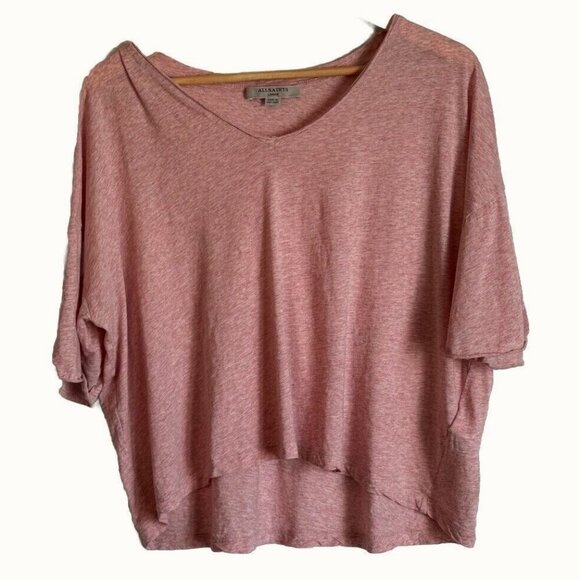 AllSaints Tops - Allsaints Heather Red ADA Tee Top Size Large Slouchy Oversized Casual Everyday